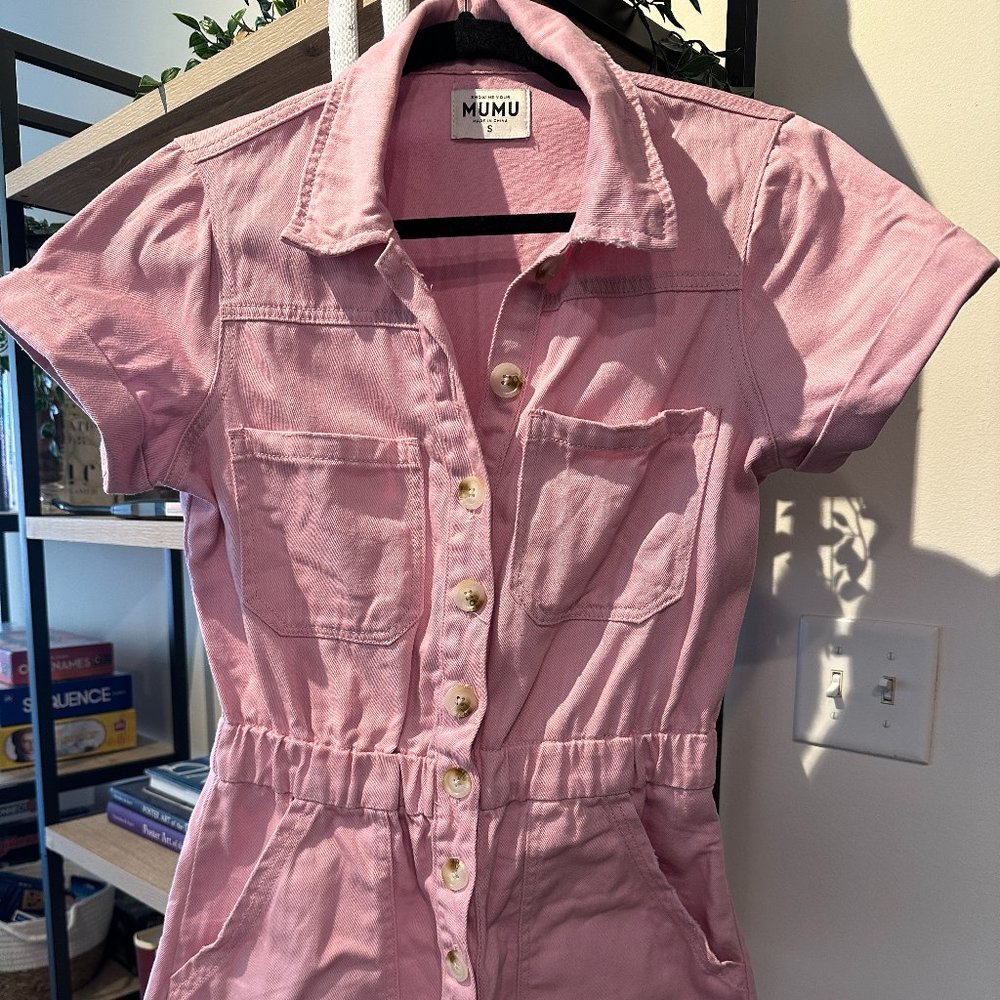 show me your mumu Cannon Romper pink